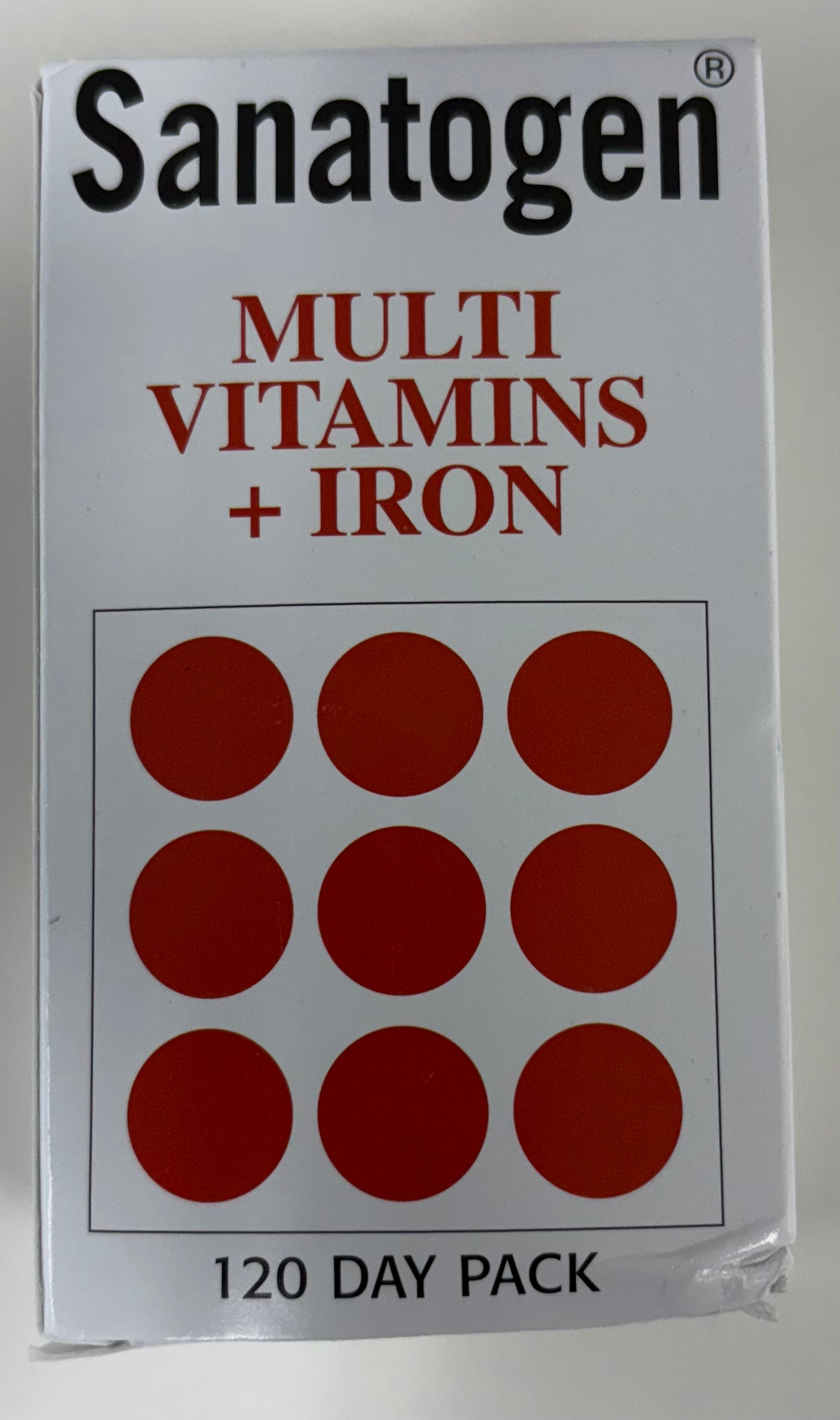 Sanatogen multi vitamins+ iron